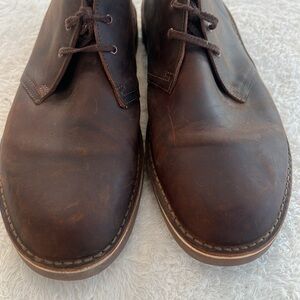 New Clarks Men's Sz 13 Bushacre Brown Leather Lace Up Chukka Boots